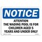 Signmission OSHA Notice Sign, 10" Height, Rigid Plastic, Attention Wading Pool Is For Children Sign, Landscape OS-NS-P-1014-L-10223 - alternate 1